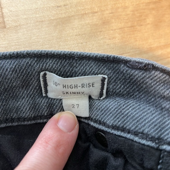 Madewell 10" High Rise Skinny Gray Jeans, 27 - Picture 9 of 11